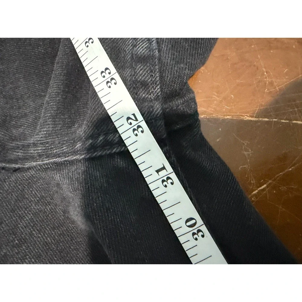 Levis 550 Relaxed Fit Jeans Mens 33x34 Faded Black Orange Tab Vintage Denim